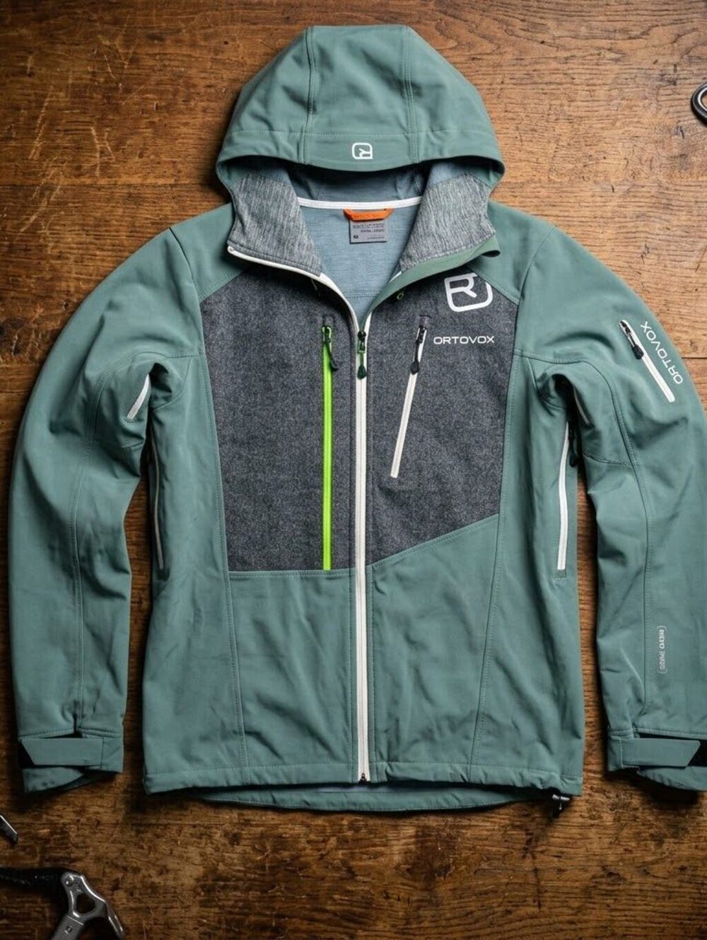Ortovox Mens XL Merino Wool Hybrid Ski Jacket Schoeller Alpine Guide Gorpcore